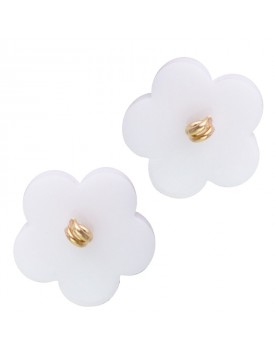 Brinco Dourado Margarida Branca