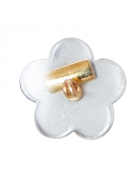 Brinco Dourado Margarida Transparente