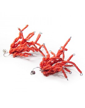 Brinco Prateado Coral