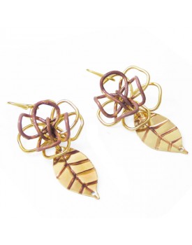 Brinco Dourado Esmaltada