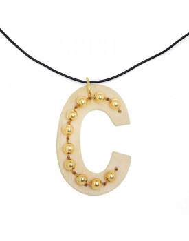 Colar Dourado Letra C