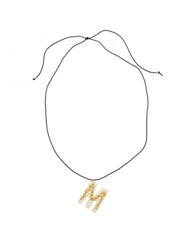 Colar Dourado Letra M