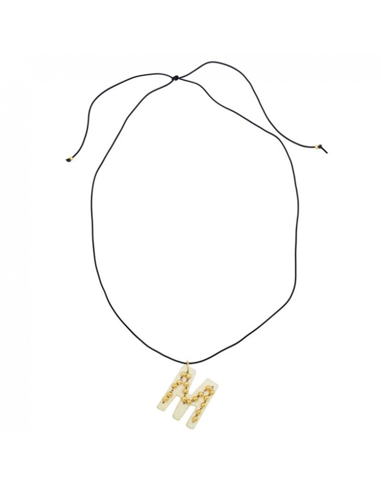 Colar Dourado Letra M