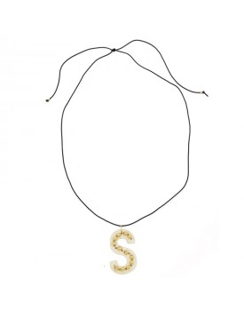 Colar Dourado Letra S