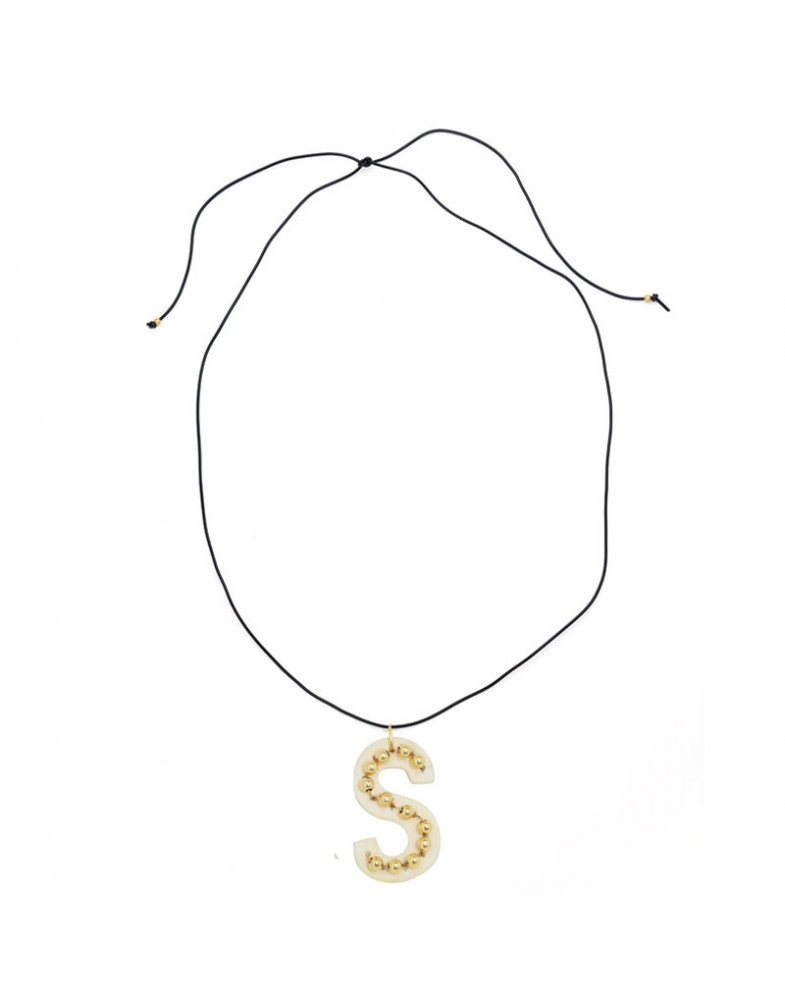 Colar Dourado Letra S