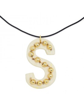 Colar Dourado Letra S