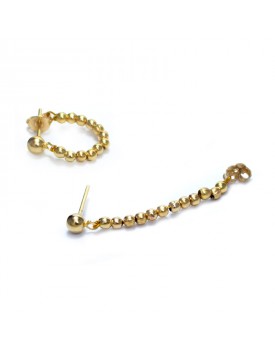 Brinco Dourado Linha Bolinha Pequena