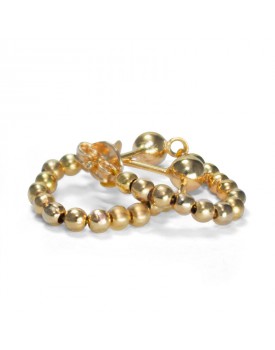 Brinco Dourado Linha Bolinha Pequena