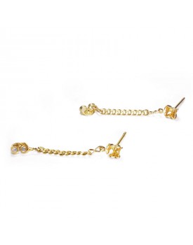 Brinco Dourado Linha Corrente