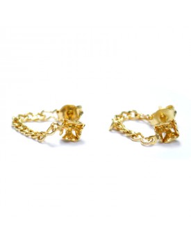 Brinco Dourado Linha Corrente