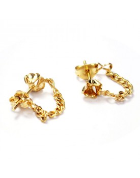 Brinco Dourado Linha Corrente