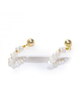 Brinco Dourado Linha Pérola