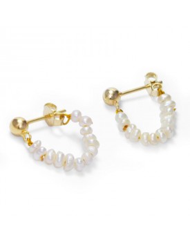 Brinco Dourado Linha Pérola