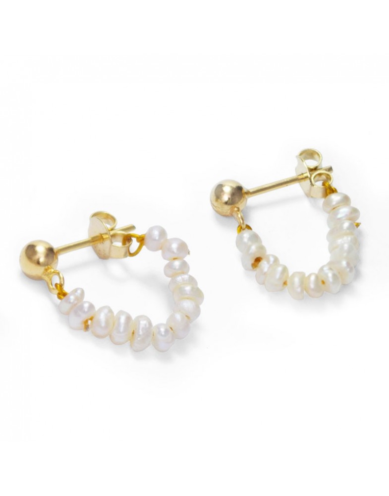 Brinco Dourado Linha Pérola