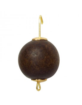 Brinco Dourado Madeira Básica Grande