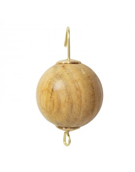 Brinco Dourado Madeira Clara Básica