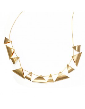 Colar Dourado Espaço Triângulo
