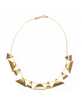 Colar Dourado Espaço Triângulo