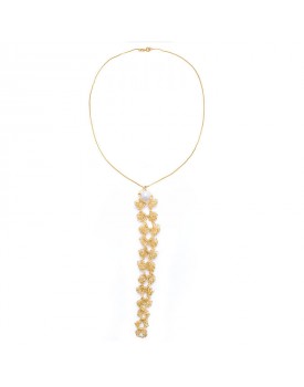 Colar Dourado Escama De Peixe