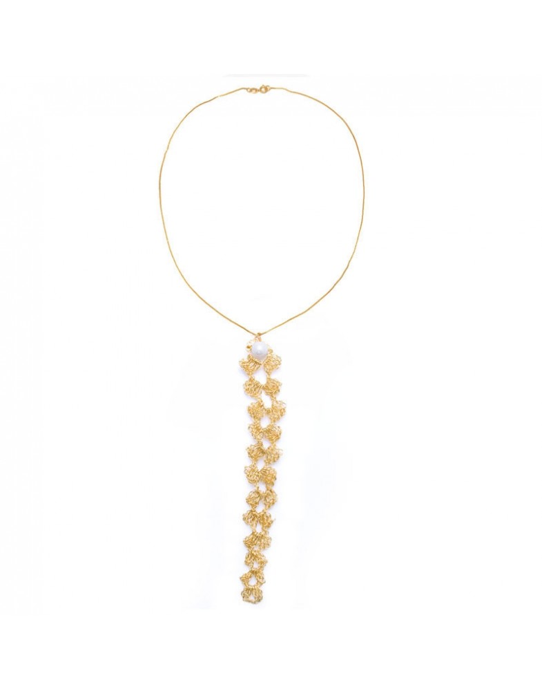 Colar Dourado Escama De Peixe