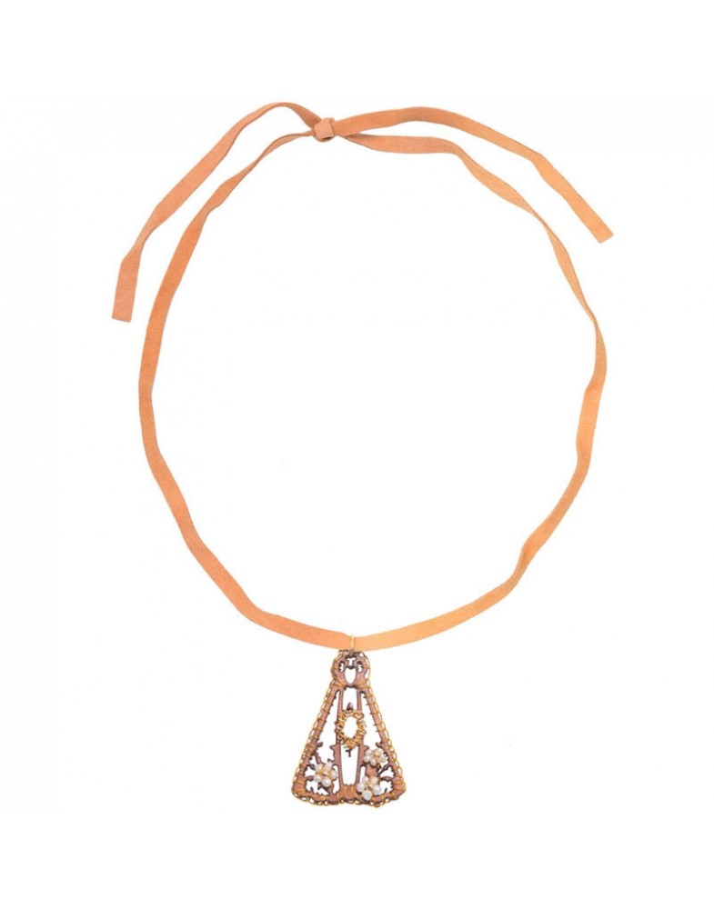 Colar Dourado Nossa Senhora De Madeira