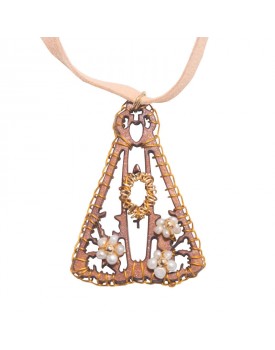 Colar Dourado Nossa Senhora De Madeira