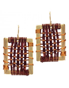 Brinco Dourado Palhinha De Cobre Grande