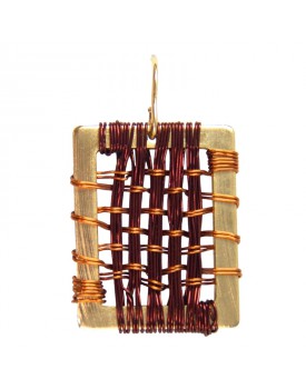 Brinco Dourado Palhinha De Cobre Grande