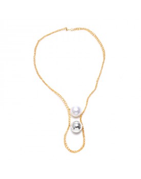 Colar Dourado Duo Crochê
