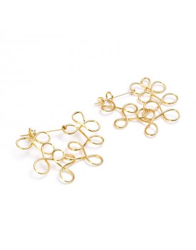 Brinco Dourado Argola De Arabescos