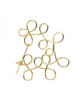 Brinco Dourado Argola De Arabescos