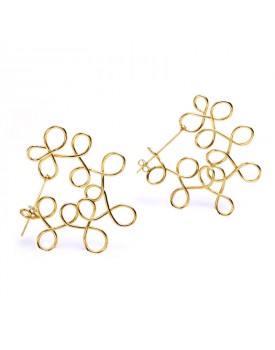 Brinco Dourado Argola De Arabescos