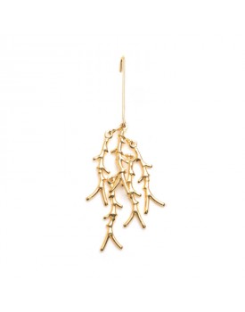 Brinco Dourado Galhos Ramificados