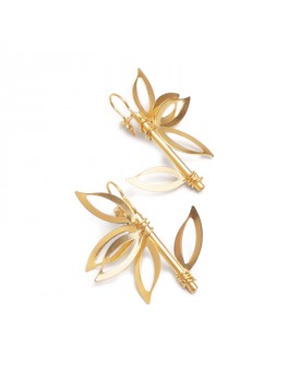 Brinco Dourado Orquídea Chuva De Ouro