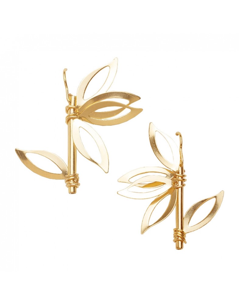 Brinco Dourado Orquídea Chuva De Ouro