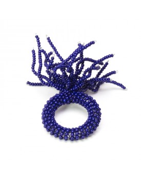 Argola de Guardanapo Coral Azul Marinho