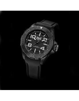 Relógio Everlast Masculino Silicone Preto 