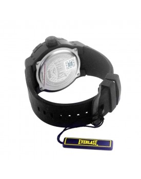 Relógio Everlast Masculino Total Black Silicone