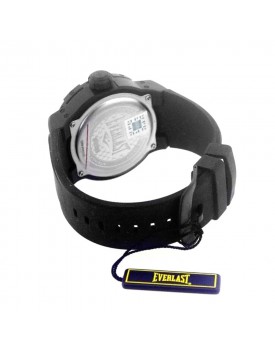 Relógio Everlast Masculino Total Black Silicone 