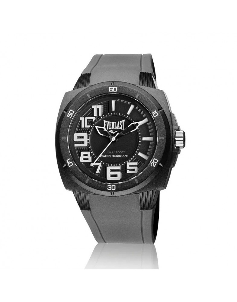 Relógio Everlast Masculino Silicone Cinza
