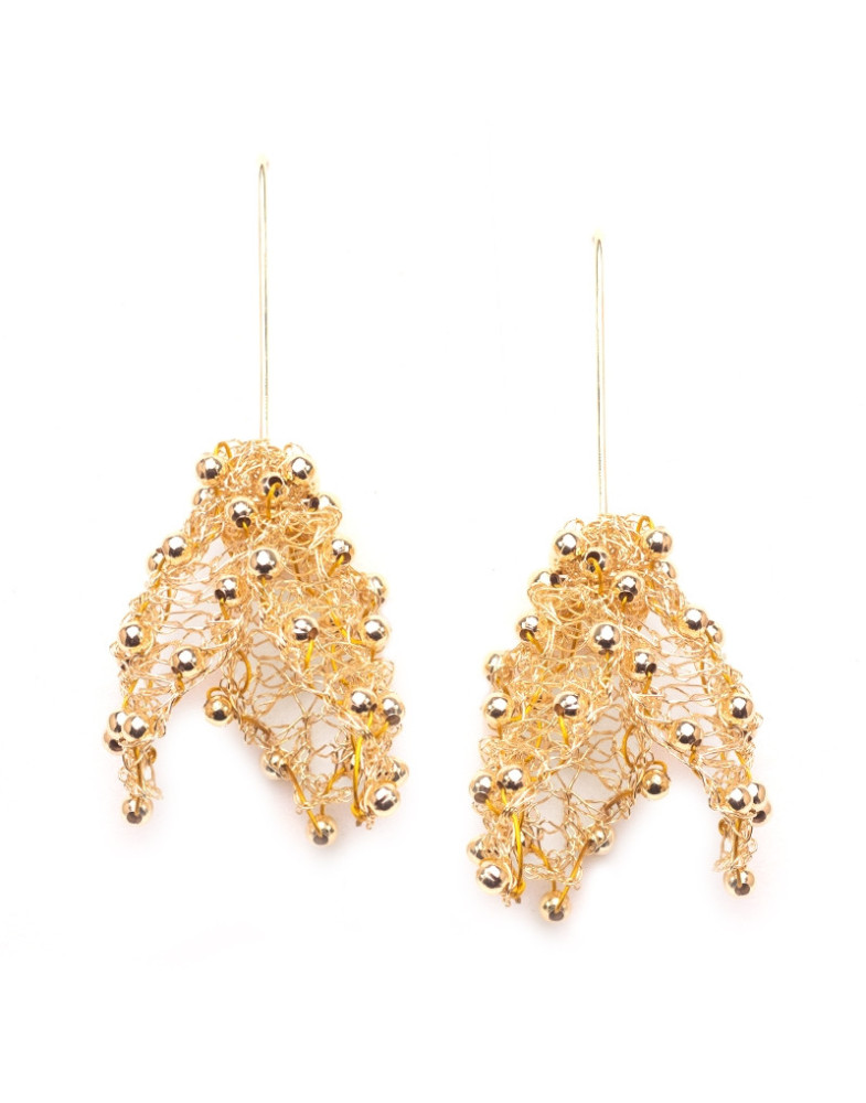 Brinco Dourado Flor de Sino