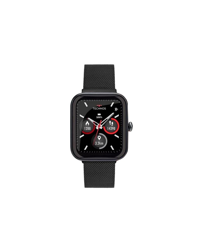 Smartwatch Technos Connect MAX Preto e Vermelho