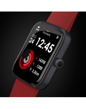 Smartwatch Technos Connect MAX Preto e Vermelho