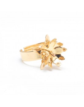 Anel Dourado Flor De Linz