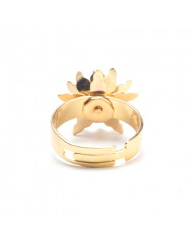 Anel Dourado Flor De Linz