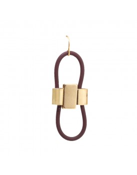 Brinco Dourado Vazado Silicone