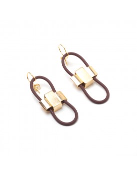 Brinco Dourado Vazado Silicone