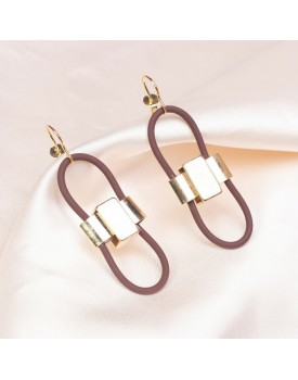 Brinco Dourado Vazado Silicone