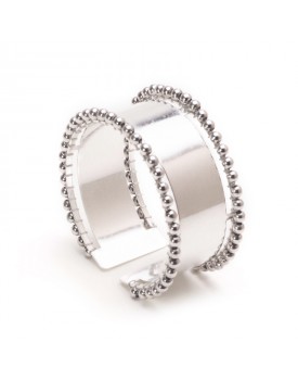 Pulseira Bracelete Com Bolinhas Prateadas