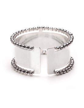 Pulseira Bracelete Com Bolinhas Prateadas